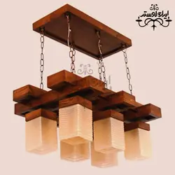 لوستر چوبی الینا 6 شعله