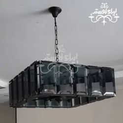لوستر مدرن لاریسا مربع 60 مشکی