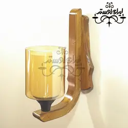 لوستر دیواری چوبی آلفا رو به بالا