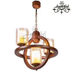 لوستر چوبی رومن سه شعله دارکار