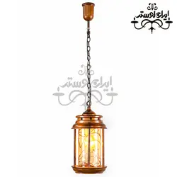 لوستر آویز چوبی فانوس دارکار
