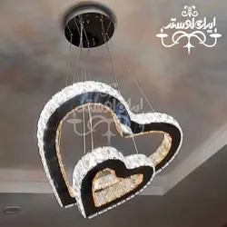 لوستر مدرن کریستالی قلبی