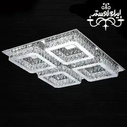 لوستر سقفی مدرن 4 مربع استیل