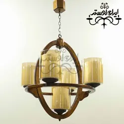 لوستر چوبی زحل 7 شعله