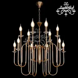 لوستر شاخه ای مدرن لیزا 12 طلایی