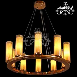 لوستر مدرن آلیسا 10 شعله طلایی