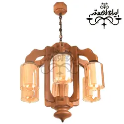 لوستر چوبی آیدا 6 شاخه