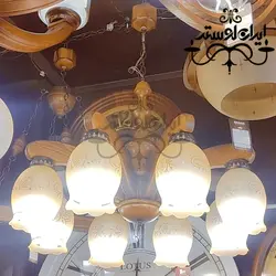 لوستر چوبی افسون هشت شاخه دارکار