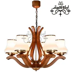 لوستر چوبی هوران 6 شاخه