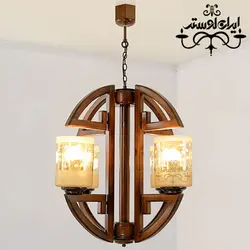 لوستر چوبی ورساچه چهار شاخه دارکار