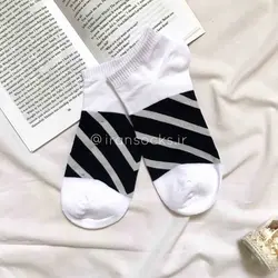 جوراب اسپرت میکس سیاه و سفید کد 1047