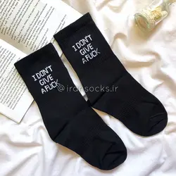 جوراب نوشته دار طرح I don't give a f*ck کد 1024