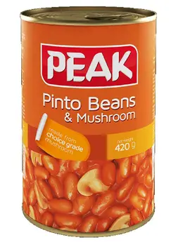 پیک کنسرو لوبیا چیتی و قارچ 420گ