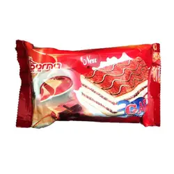 کیک سه لایه درنا کاکائو و وانیلی