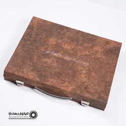 آلبوم آماده جلد چرم عروس همراه با کیف