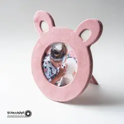 قاب عکس رومیزی فانتزی رنگ صورتی