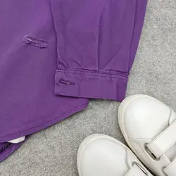 شومیز جین بنفش