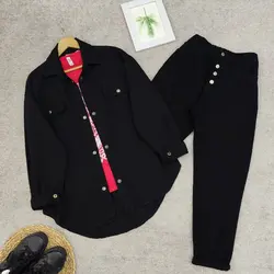 شومیز کتان مشکی