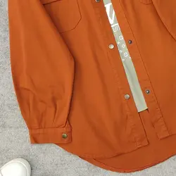 شومیز کتان آجری