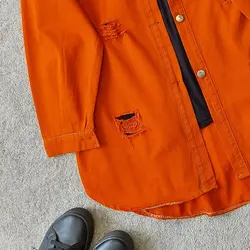 شومیز کتان زاپدار