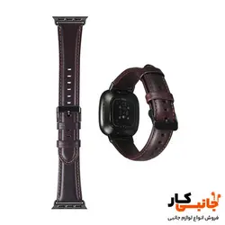 بند ساعت هوشمند اپل برند ویوو مدل چرم MM42.44 نسکافه ای