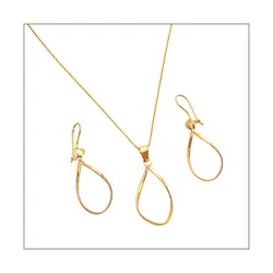 نیم ست طلایی گوشواره مدال