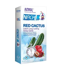 کاندوم ناچ کدکس تاخیری و بزرگ کننده Red Cactus بسته 12 تایی - جنسی