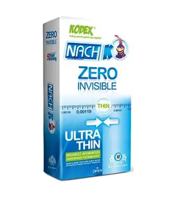 کاندوم ناچ کدکس ساده و بسیار نازک Kodex Zero Invisible بسته 12 تایی - جنسی