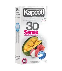 کاندوم کاپوت خاردار و حلقوی گرم 3بعدی Kapoot 3D Sense بسته 12 تایی - جنسی