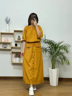 بلوزدامن مخمل کبریتی