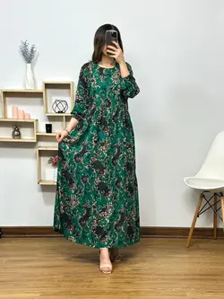 پیراهن نخی گلدار