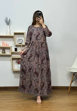 پیراهن نخی گلدار