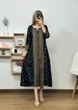 پیراهن کورتای طلاکوب۲