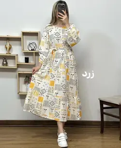 پیراهن مانتویی لینن