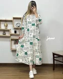 پیراهن مانتویی لینن