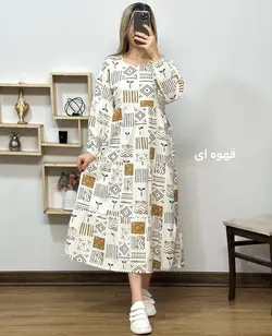 پیراهن مانتویی لینن