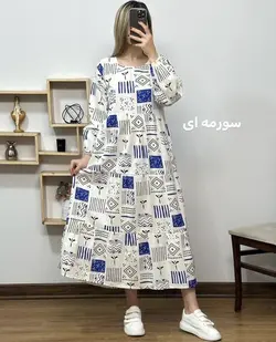 پیراهن مانتویی لینن