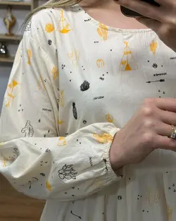 پیراهن مانتویی لینن کاکتوس