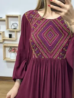 پیراهن یقه سنتی 9