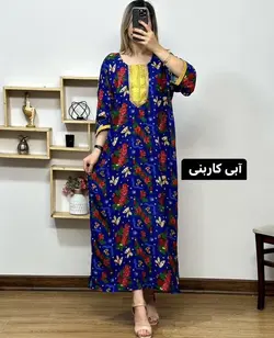 پیراهن سنتی گل گلی دلوین