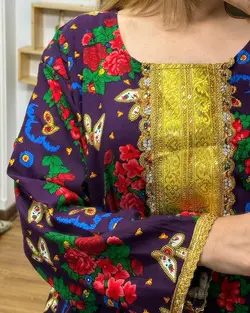 پیراهن سنتی گل گلی دلوین