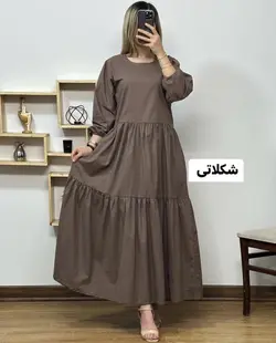 پیراهن مانتویی کتان