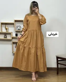 پیراهن مانتویی کتان