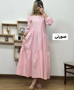 پیراهن مانتویی کتان