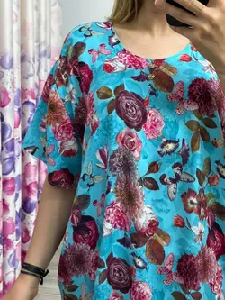 ست بلوز شلوار آبی