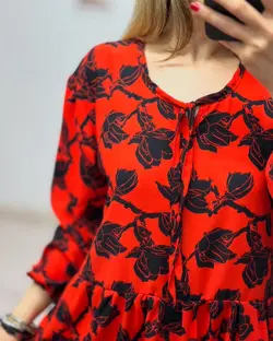 پیراهن چیندار فلورا