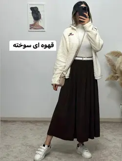 دامن مخمل کبریتی پلین