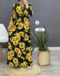 پیراهن نخی آفتاب گردان