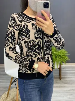 ژاکت گل برجسته