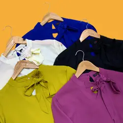 شومیز کرپ گلی